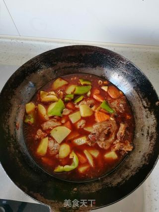 大盘鸡面的做法步骤:9