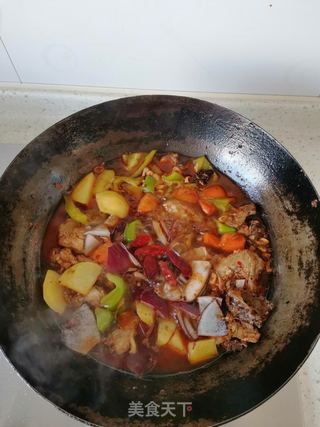 大盘鸡面的做法步骤:10