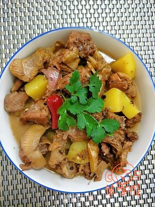 铁锅炖大鹅的做法步骤:12