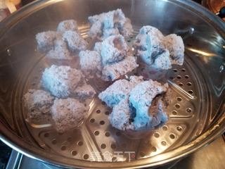 紫气东来---紫薯发糕的做法步骤:12