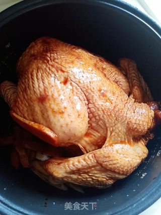 电饭锅焖鸡的做法步骤:4