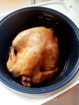 电饭锅焖鸡的做法步骤:5