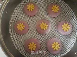 紫薯花样脂油饼的做法步骤：15