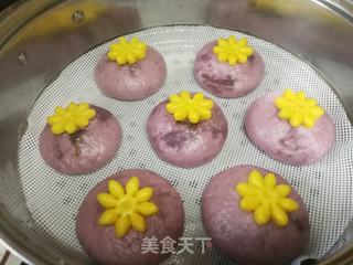 紫薯花样脂油饼的做法步骤：16