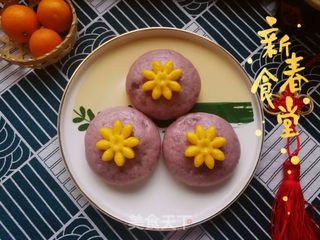 紫薯花样脂油饼的做法步骤:17