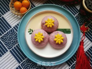 紫薯花样脂油饼的做法步骤:18