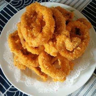 黄金鱿鱼圈的做法步骤:9