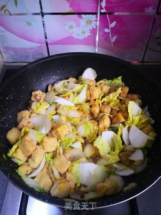 白菜炖午餐肉豆泡的做法步骤:6