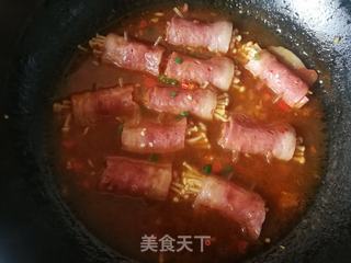 花开富贵:培根金针菇卷的做法步骤:17
