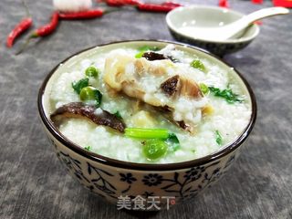 香菇豌豆滑鸡粥的做法步骤:8