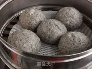 黑芝麻馒头的做法步骤:9