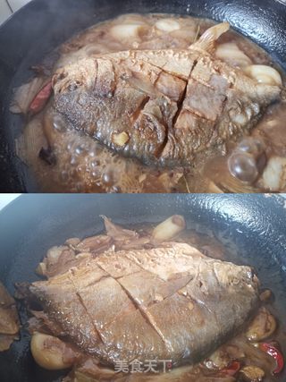 红烧鲳鱼的做法步骤:8