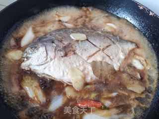 红烧鲳鱼的做法步骤:7