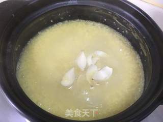 小米百合荠菜粥的做法步骤:5