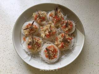 蒜蓉粉丝虾球的做法步骤:11