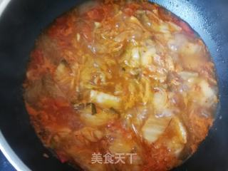 泡菜金针菇煮粉条的做法步骤:12