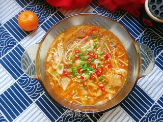 泡菜金针菇煮粉条的做法步骤:17
