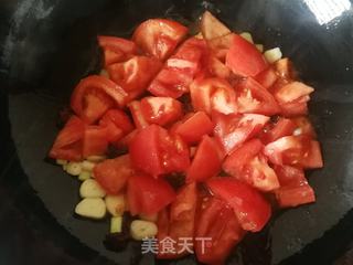 西红柿菜芯南瓜剪刀面的做法步骤:8