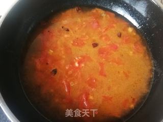 西红柿菜芯南瓜剪刀面的做法步骤:10