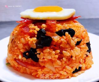 ##腊味#腊肠辣白菜炒饭的做法图解13