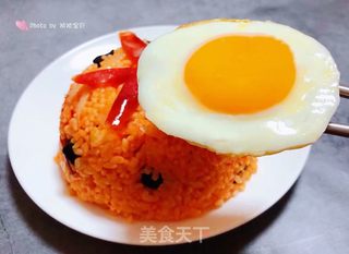 ##腊味#腊肠辣白菜炒饭的做法图解17