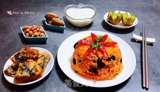 ##腊味#腊肠辣白菜炒饭的做法图解18