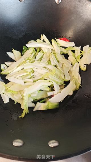 肉片炒儿菜的做法步骤：6