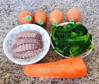 #虾爬肉菠菜蒸蛋羹的做法图解2