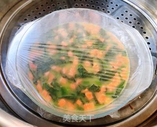 #虾爬肉菠菜蒸蛋羹的做法图解9