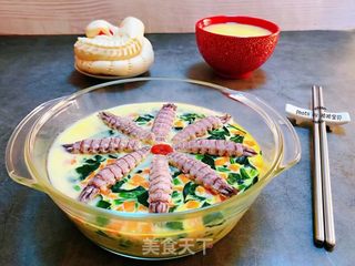 #虾爬肉菠菜蒸蛋羹的做法图解12