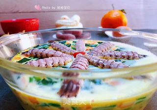 #虾爬肉菠菜蒸蛋羹的做法图解15