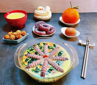 #虾爬肉菠菜蒸蛋羹的做法图解17