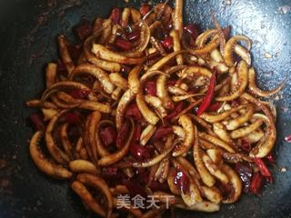 爆炒鱿鱼须的做法步骤:14