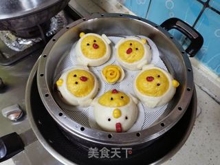 鸡祥如意蜜豆包的做法步骤:10