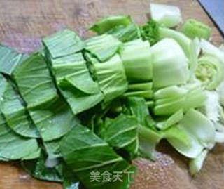 红烧肉青菜年糕汤的做法步骤：5