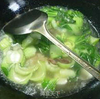 红烧肉青菜年糕汤的做法步骤：9