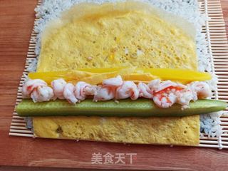 泡菜虾仁寿司卷的做法步骤:11