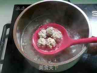 肉丸菜心粥的做法步骤:4