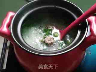 肉丸菜心粥的做法步骤:8