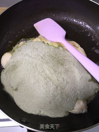 抹茶果干牛轧糖的做法步骤:8