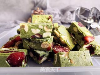 抹茶果干牛轧糖的做法步骤:15