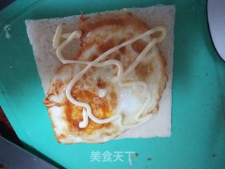 鸡蛋香肠三明治的做法步骤:7