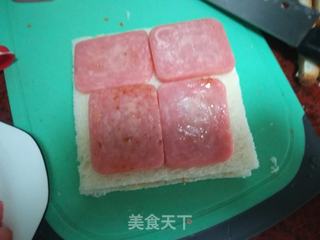 鸡蛋香肠三明治的做法步骤:8