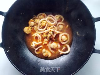 扇贝鱿鱼烧粉丝的做法步骤:7