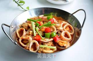 扇贝鱿鱼烧粉丝的做法步骤:9
