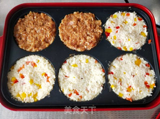 三文鱼牛肉米饭堡的做法步骤:10