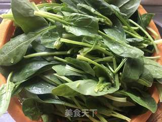 菠菜羊血汤的做法步骤:3