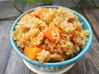 胡萝卜肉丁焖饭的做法步骤:12
