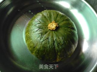蒸糯米南瓜盅的做法步骤:2