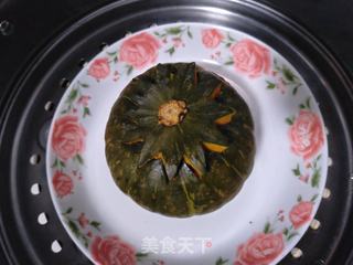 蒸糯米南瓜盅的做法步骤:7